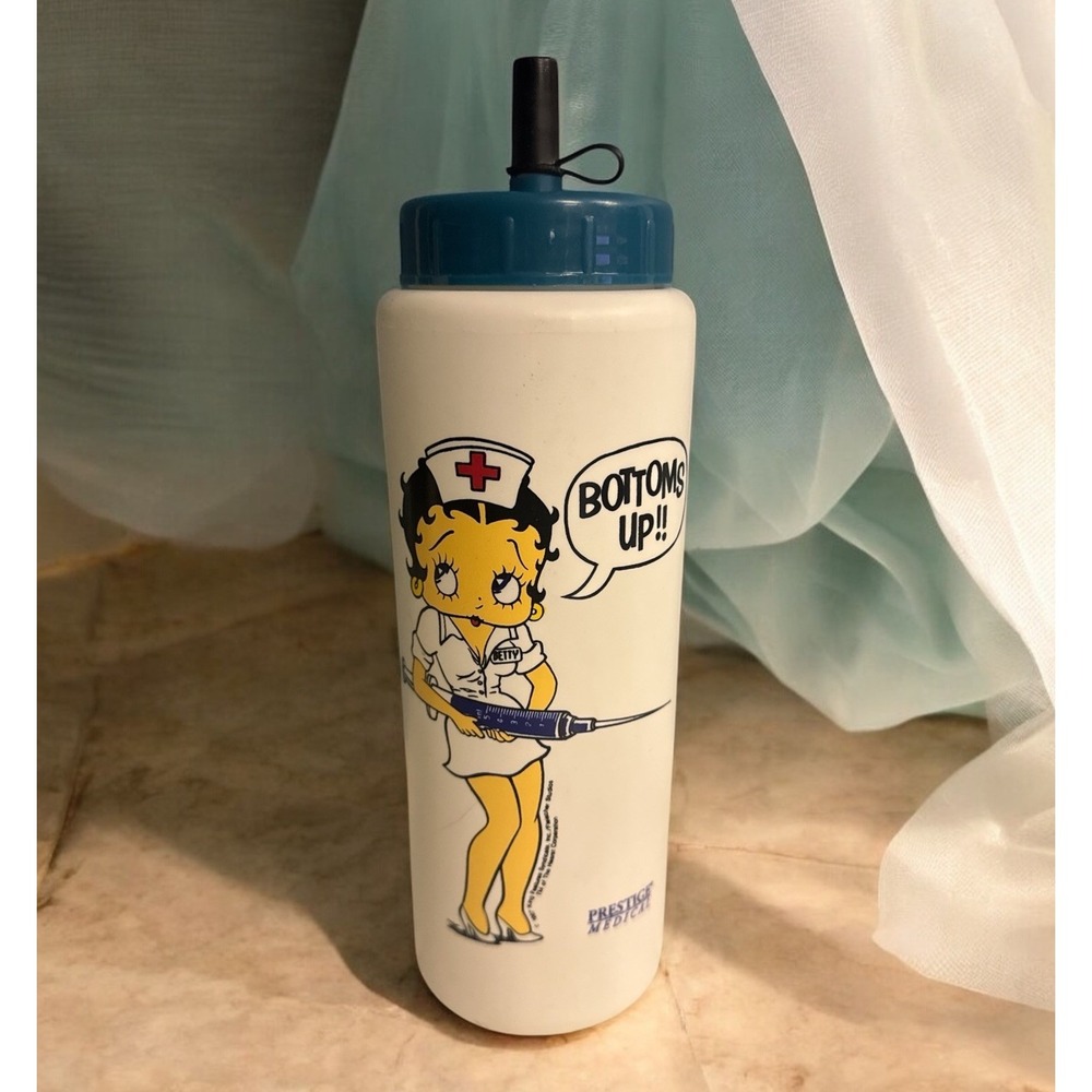 Vtg Betty‎ Boop Plastic Water Drink Cup Collectible Advertising Prestige-medical